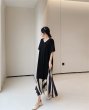 画像8: 個性派スタイル 　オシャレな裾ボーダー柄デザイン　半袖シャツワンピース【MARVELOUS　QUEEN】 (8)