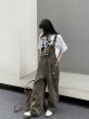 画像6: 個性派スタイル 　オシャレなヒョウ柄デザイン　サロペット　パンツ　オールインワン　ワンピース【MARVELOUS　QUEEN】 (6)