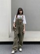 画像1: 個性派スタイル 　オシャレなヒョウ柄デザイン　サロペット　パンツ　オールインワン　ワンピース【MARVELOUS　QUEEN】 (1)